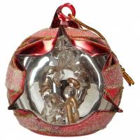 Boule en verre de 8cm avec crèche