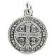 Médaille 18 mm - St Benoît - Métal + Email bleu