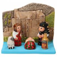 Crèche de Noël en terre cuite - "Crèche du monde" Ecosse