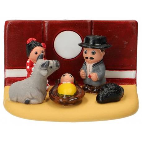 Kerststal Aardewerk - "Crèche du monde" Spanje 