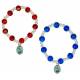 Armband op elastiek blauw / rood O.L.V. biddend 
