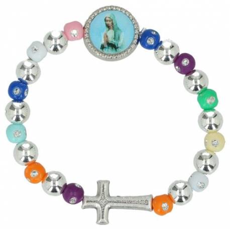 Armband op elastiek Multicolor O.L.V. biddend 