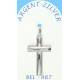 Croix Argent 30 x 17 mm
