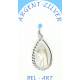 Medaille Zilver Druppel Maria 25 X 14 mm 