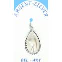 Médaille Argent Goutte Vierge 25 X 14 mm