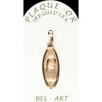 Medaille plaqué-goud Maria ovaal 23 X 10 mm 