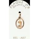 Médaille Plaqué-or Vierge ajourée 16 X 13 mm