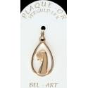 Medaille plaqué-goud Maria opengewerkt / druppel 23 X 15 mm 