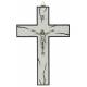 Kruisbeeld - 23 cm - Wit en zwart hout 