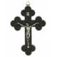 Croix murale - 16 cm - Bois noir et blanc