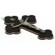 Croix murale - 16 cm - Bois noir et blanc