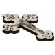 Croix murale - 16 cm - Bois blanc et noir