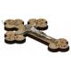 Kruisbeeld - 16 cm - Bruin en zwart hout 