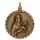 Médaille Ste Thérèse - 18 mm - Métal Doré + Email