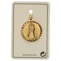 Médaille Vierge et Enfant - 18 mm - Métal Doré
