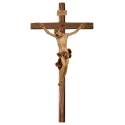 Croix Murale en bois sculpté 29 cm Tons bois
