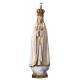 Statue en bois sculpté Notre Dame de Fatima avec couronne 14cm couleur