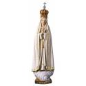 Statue en bois sculpté Notre Dame de Fatima avec couronne 14cm couleur