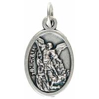 Médaille 17 mm OV - St Michel / Ange gardien - Métal argenté