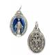 Médaille 17 mm OV - Miraculeuse - Métal argenté / Email bleu