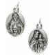 Médaille 18 mm OV - Scapulaire - Métal argenté
