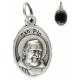 Médaille 15 mm OV - St P Pio - Métal argenté / relique