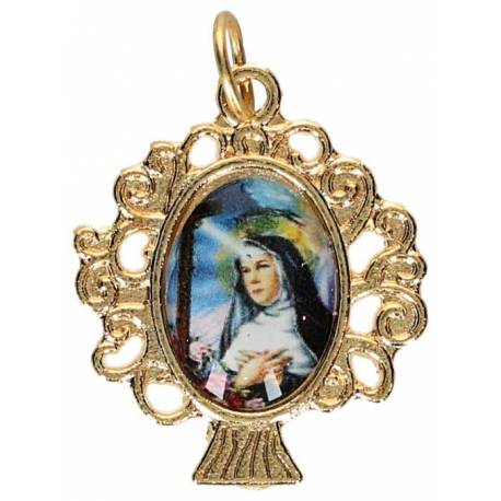 Médaille 21 mm Arbre de vie Ste Rita Métal doré
