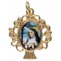 Médaille 21 mm Arbre de vie Ste Rita Métal doré