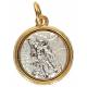 Médaille 15 mm St Michel / Ange gardien - Métal bicolore
