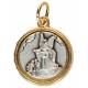 Médaille 15 mm St Michel / Ange gardien - Métal bicolore