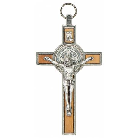 Croix St Benoît - 8 X 4 cm - Bois d'olivier