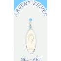 Medaille Zilver Maria ovaal 23 X 10 mm 