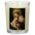 Kaarsje in glas 65 x 50 mm OLV met Kind 