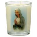 Bougie en verre 65 x 50 mm Vierge priante