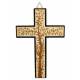 Croix murale moderne avec arbre de vie - 16 cm - Bois et finition noire