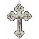 Croix murale - 23 cm - Bois blanc et noir