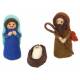 Crèche de Noël pour enfants en laine feutrée 11 pers. + étable