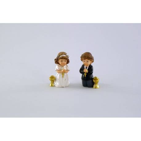 Set de statuettes communiants à genoux 6.5 cm
