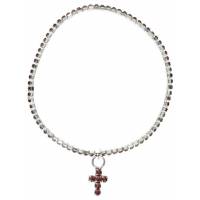 Bracelet métal argenté avec zircons