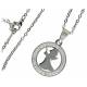 Collier en acier inoxydable avec ange
