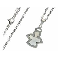 Collier en acier inoxydable avec ange
