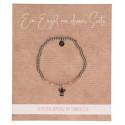 Bracelet "un ange à tes cotés" en acier et pierres de soleil