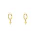Boucles d'oreilles anneau avec croix en plaqué-or