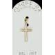 Croix plaqué or avec strass blanc 20 x 13 mm