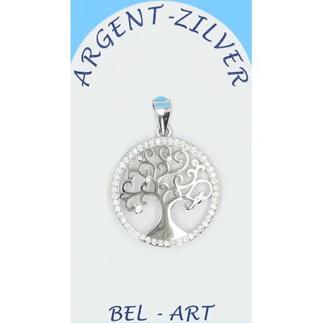 Médaillon arbre de vie en argent 20 mm
