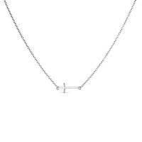 Halssnoer met kruis in zilver 