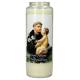 Noveenkaars in glas / wit / Heilige Antonius 