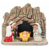Kerststal Aardewerk - "Crèche du monde" Lourdes 