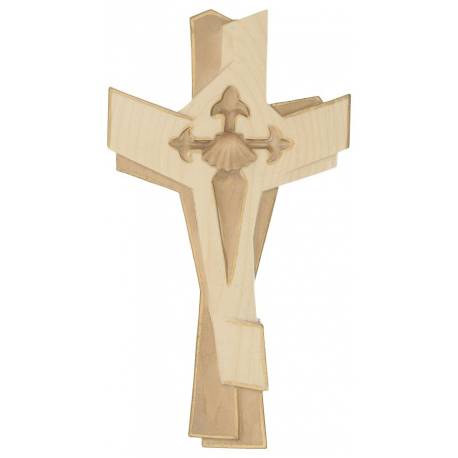 Houtsnijwerk Kruis 15 Cm - 2 Houtkleuren 
