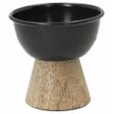Brûle-encens - H 7 x 6 cm - Fer noir et base bois